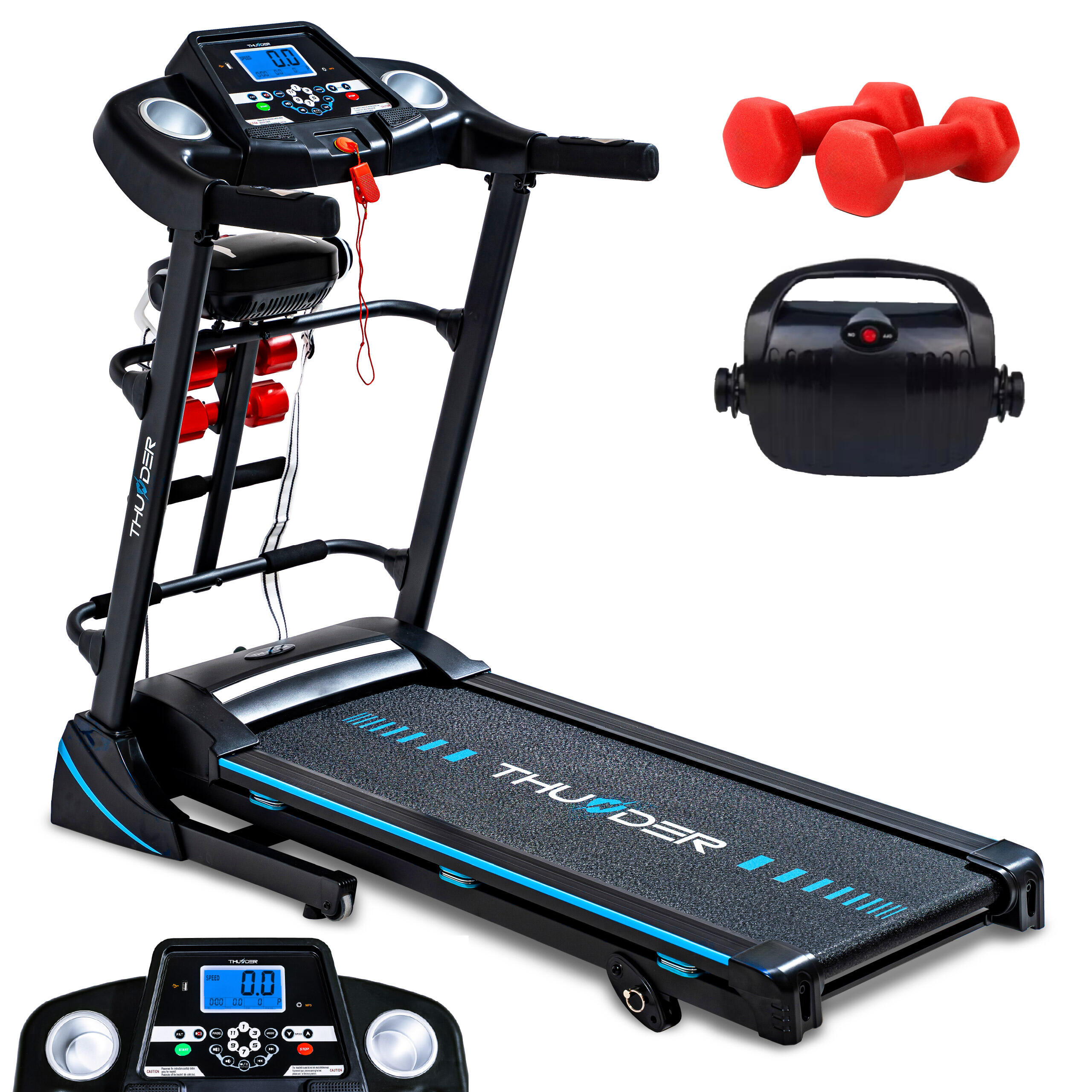 Bieżnia treningowa do biegania składana Thunder ICON-D-BLACK