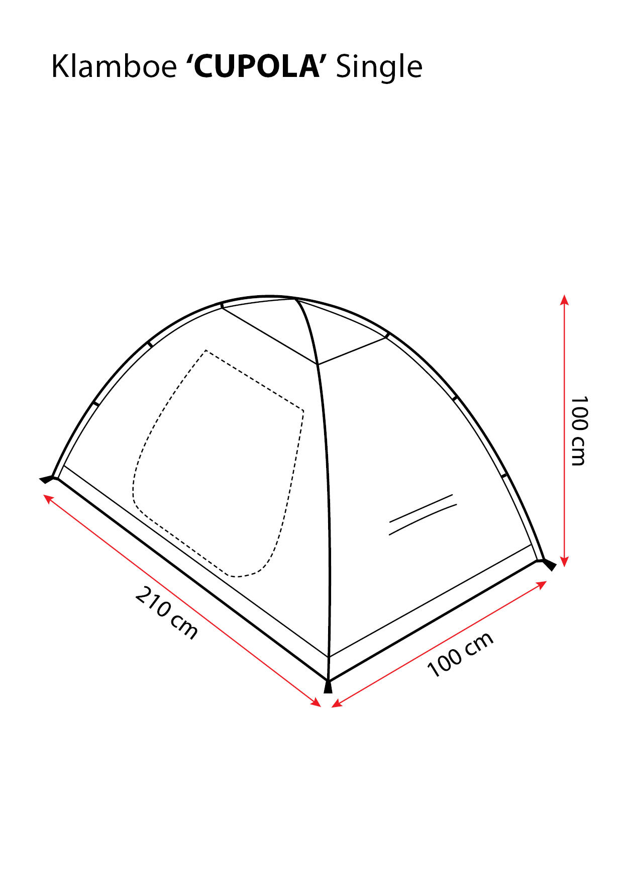 Deconet klamboetent Cupola Wit - L210xH100xB100cm 2/7
