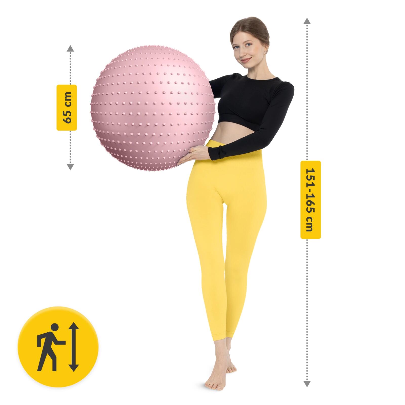 Piłka dmuchana do ćwiczeń z wypustkami 4FIZJO 65 cm 5/7