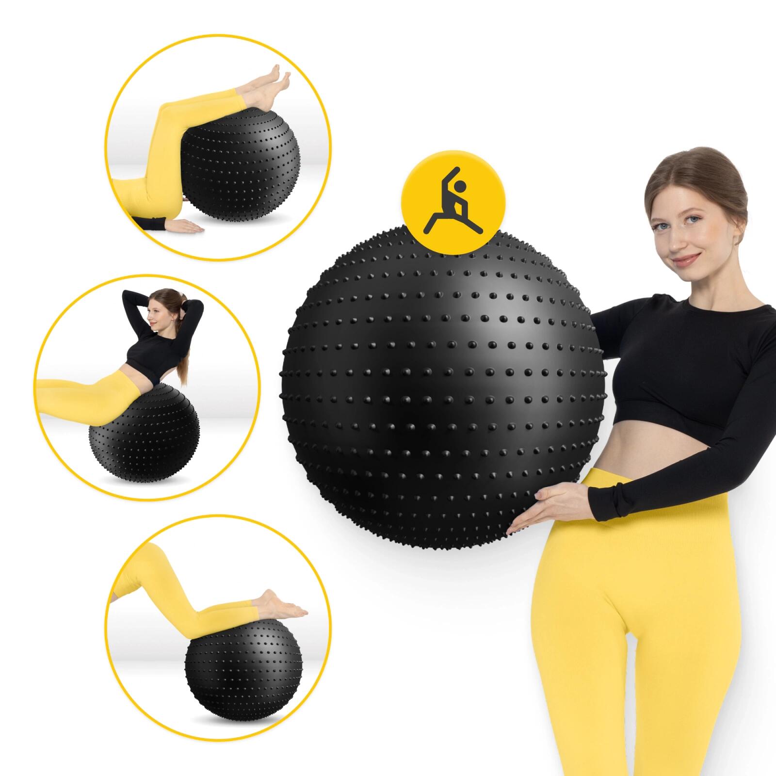 Nafukovací gymnastický míč s výstupky 4FIZJO 65 cm 2/7
