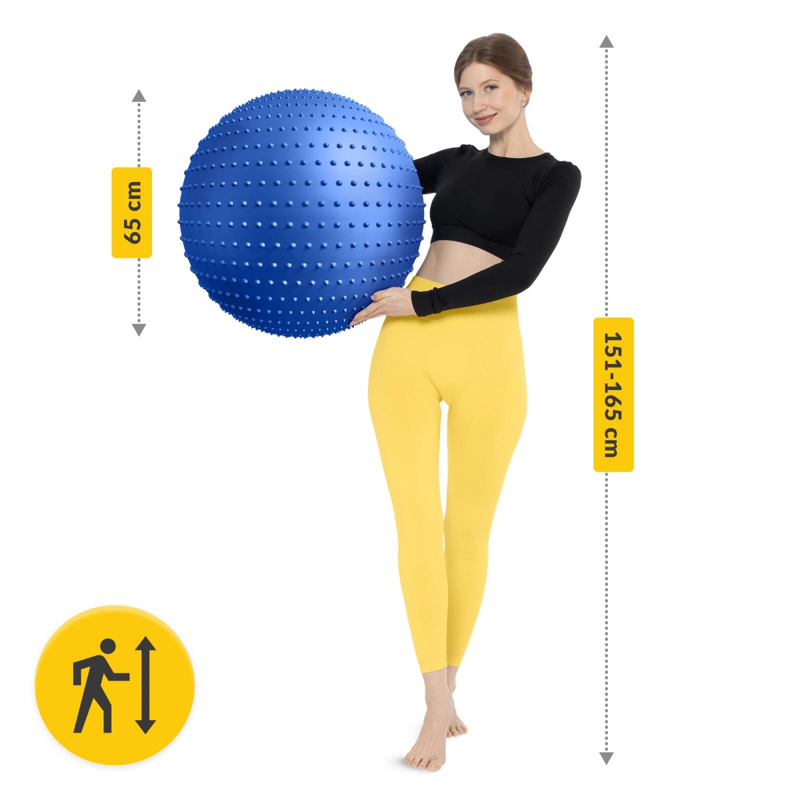 Piłka dmuchana do ćwiczeń z wypustkami 4FIZJO 65 cm 4/7