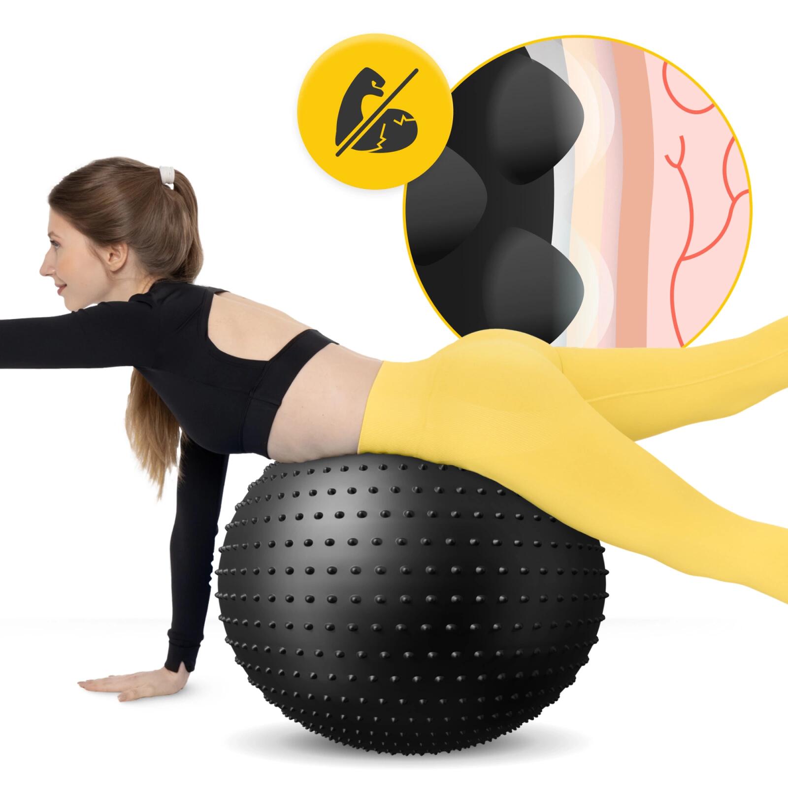 Nafukovací gymnastický míč s výstupky 4FIZJO 65 cm 4/7
