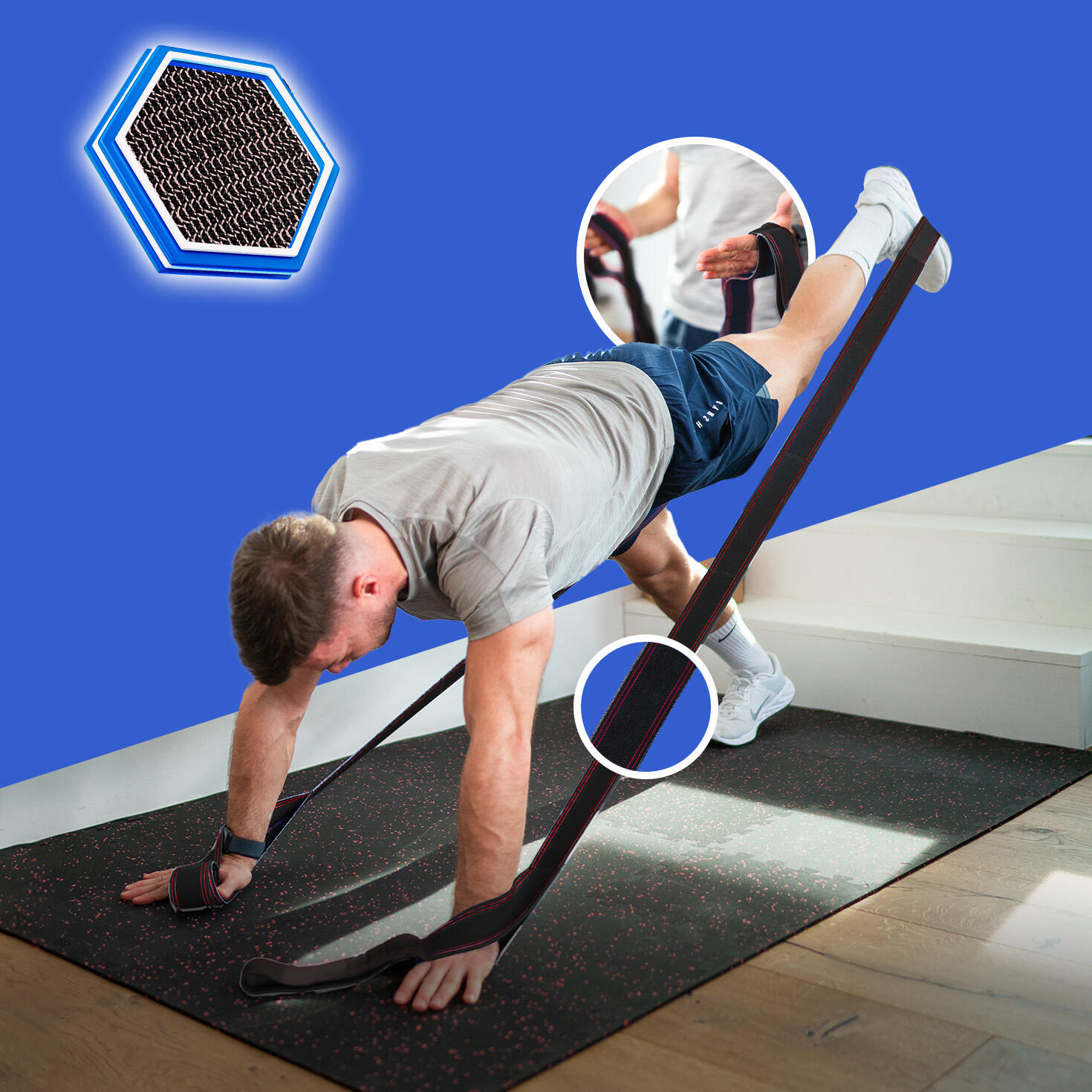 Fitnessbänder Set– Widerstandsbänder mit Multianker Krafttraining, Gymnastikband 4/7