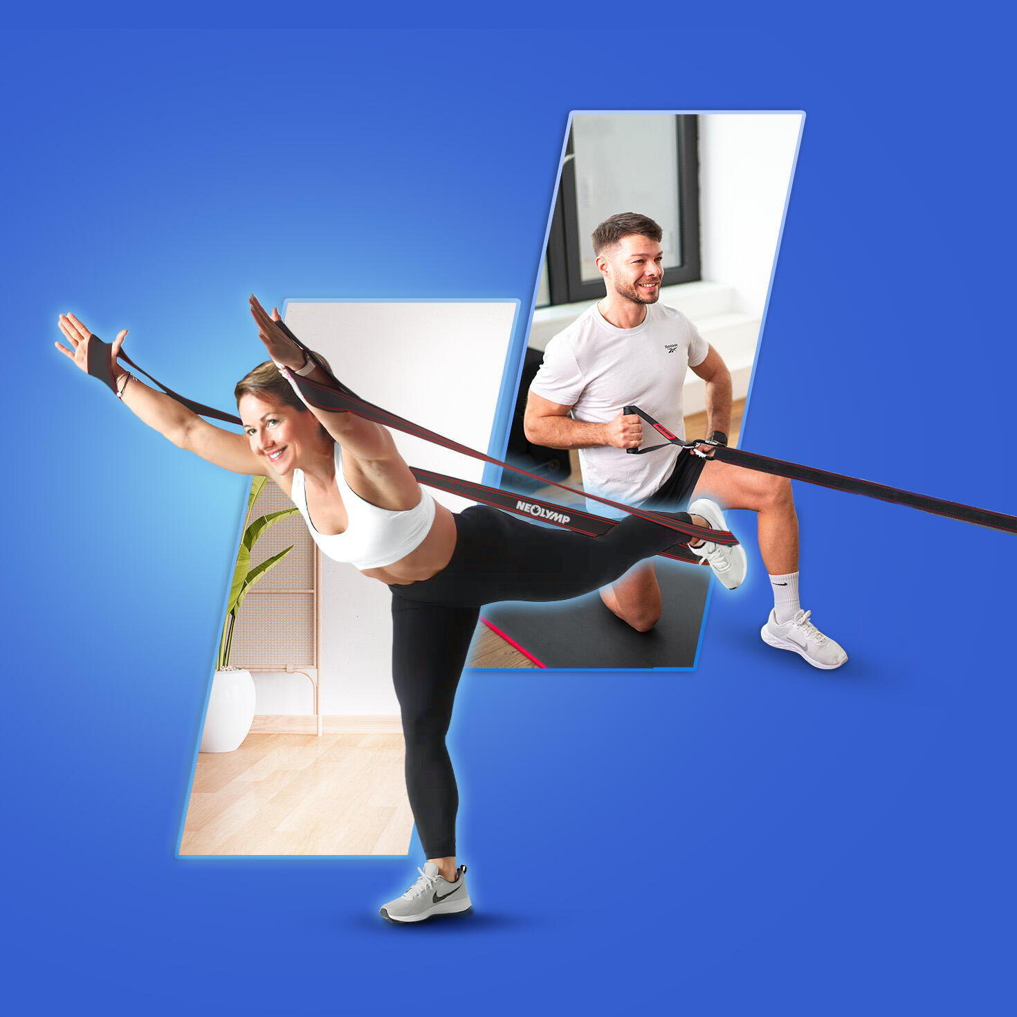 Fitnessbänder Set– Widerstandsbänder mit Multianker Krafttraining, Gymnastikband 6/7