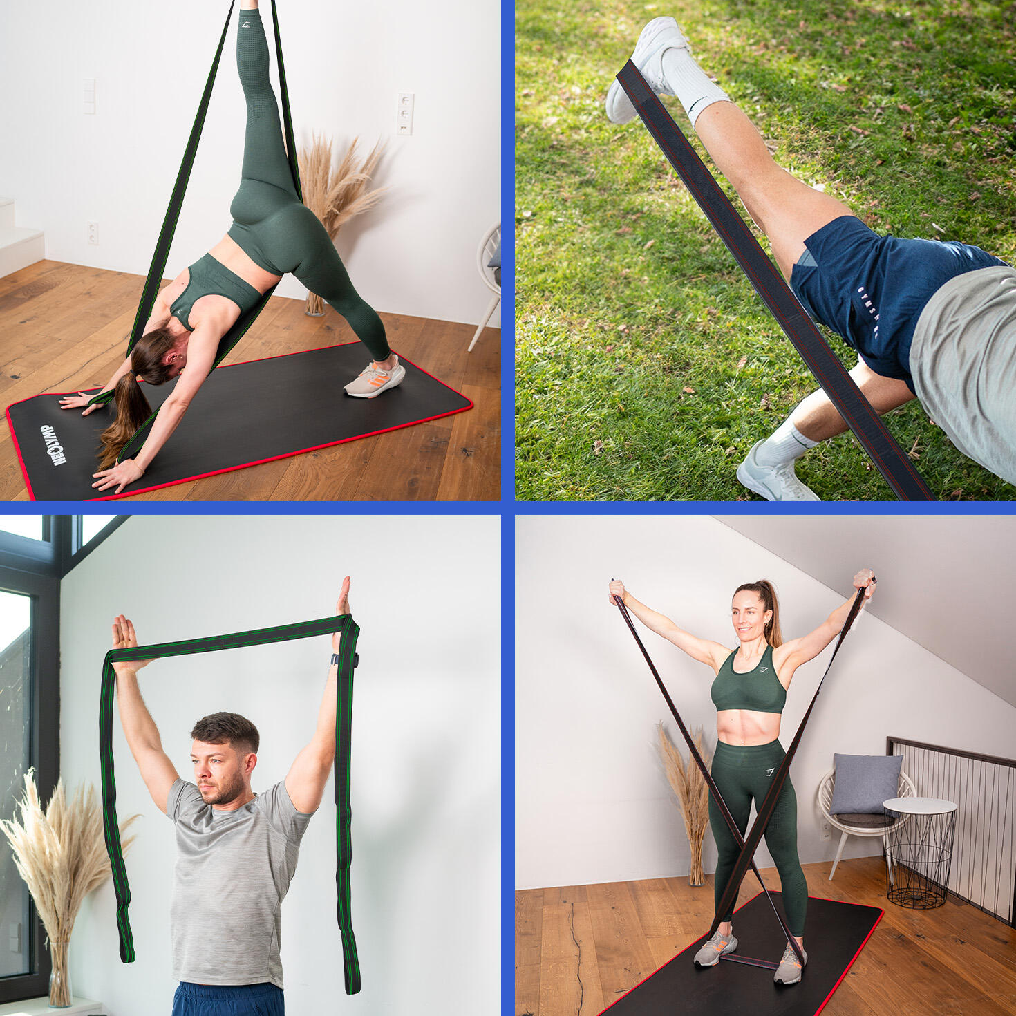Fitnessbänder Set– Widerstandsbänder mit Multianker Krafttraining, Gymnastikband 5/7