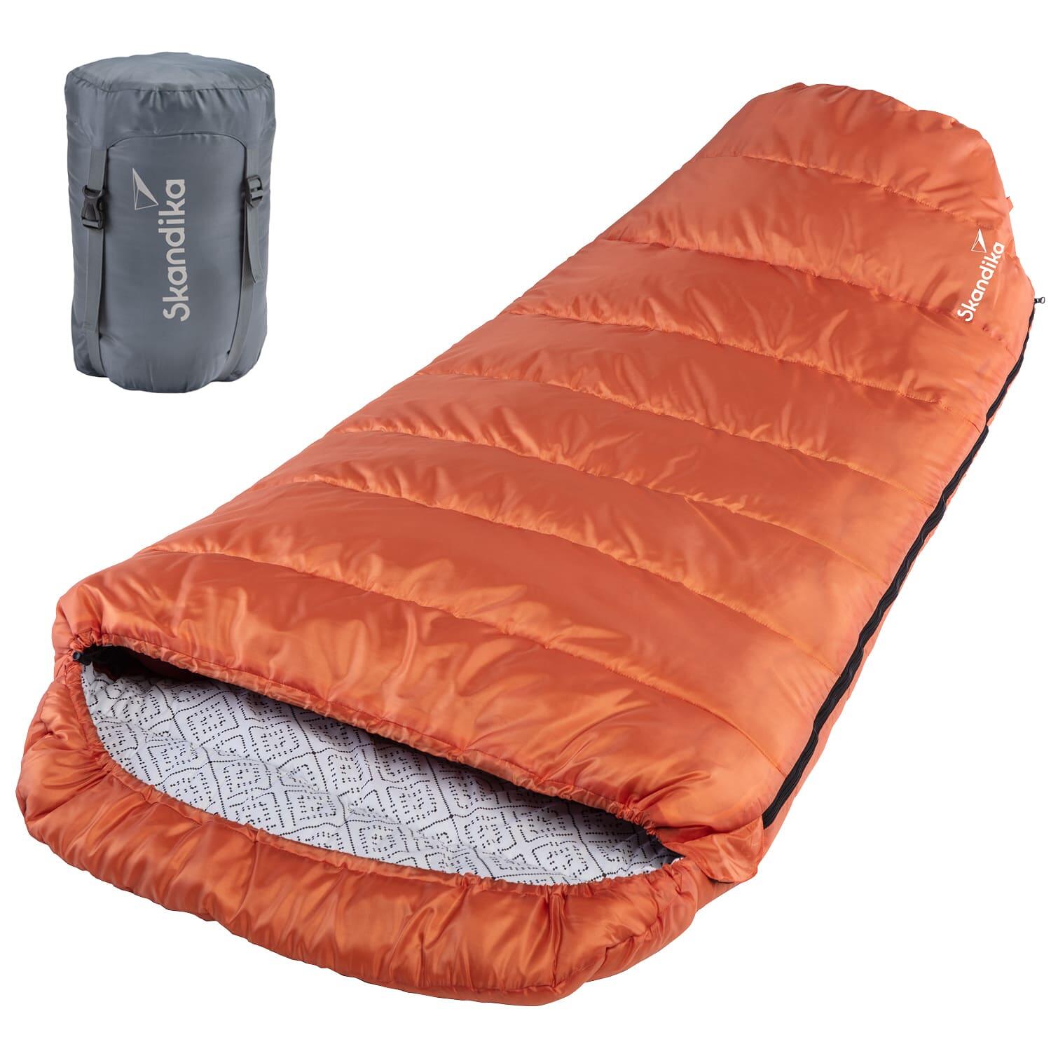 Skandika - Sac De Couchage Momie Vegas - Camping - Jumelable - 3 Saisons - Zip À Droite - Sac De Couchage - Orange - Taille Unique - Decathlon