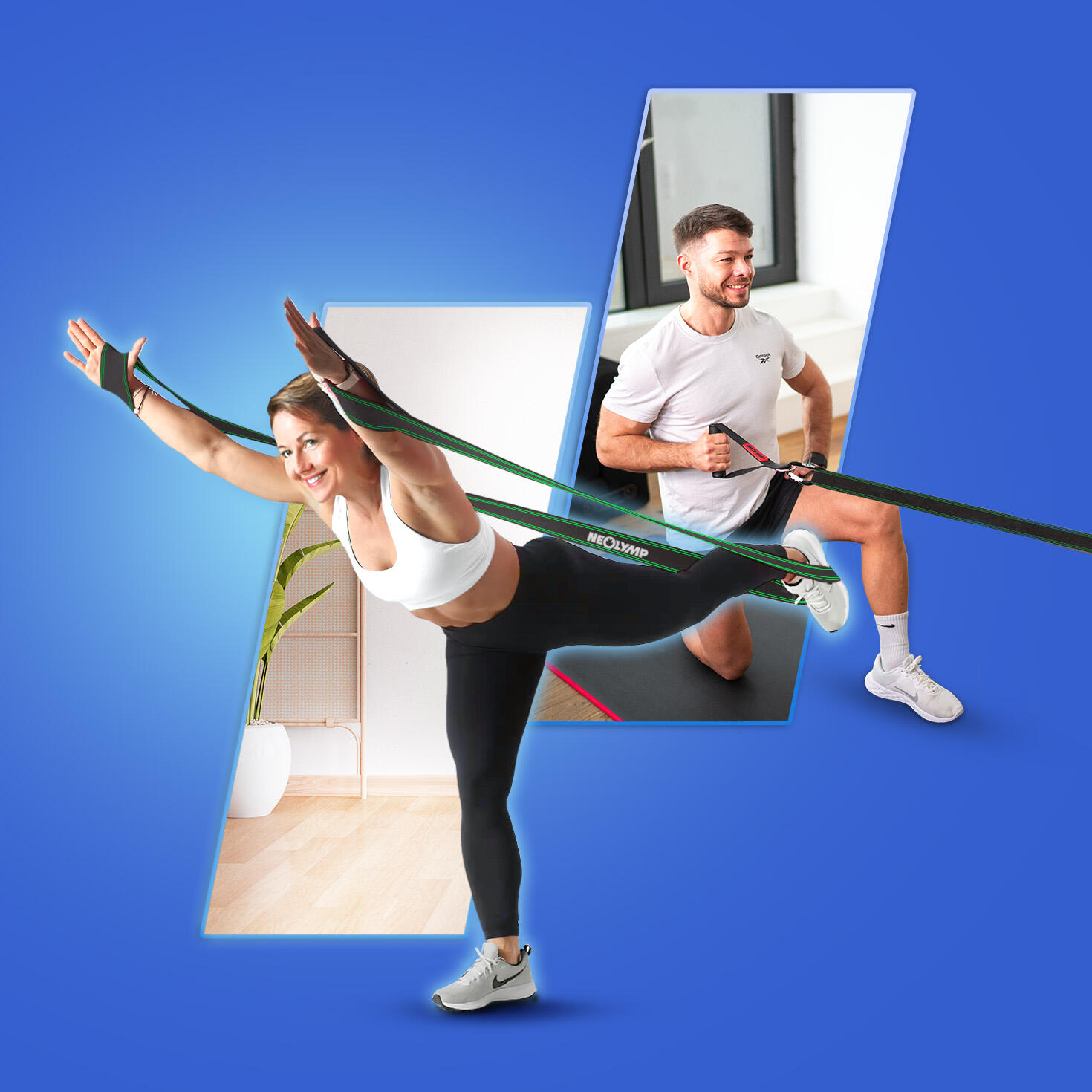 Fitnessbänder Set– Widerstandsbänder mit Multianker Krafttraining, Gymnastikband 6/7