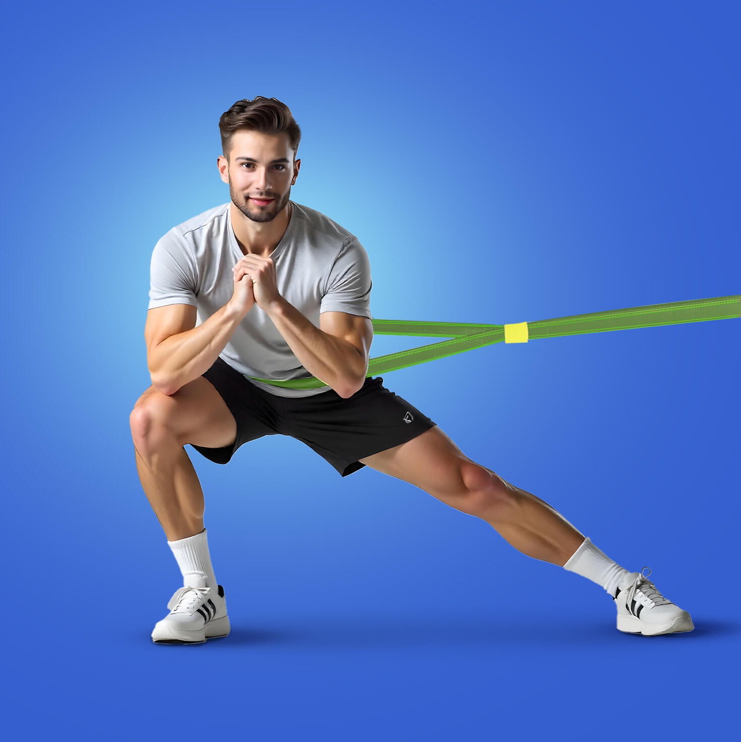 Gymnastikband Stoff mit Fitness E-Book- Umweltfreundlich - mit Verstellschnalle 6/7