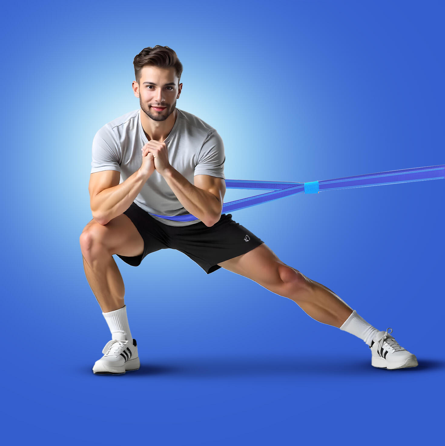 Gymnastikband Stoff mit Fitness E-Book- Umweltfreundlich - mit Verstellschnalle 6/7