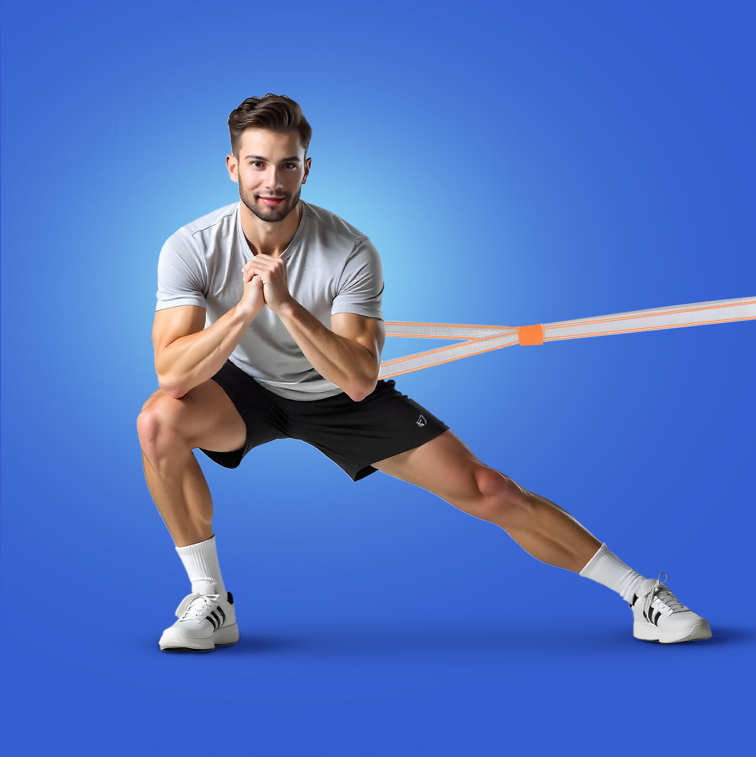 Gymnastikband Stoff mit Fitness E-Book- Umweltfreundlich - mit Verstellschnalle 6/7