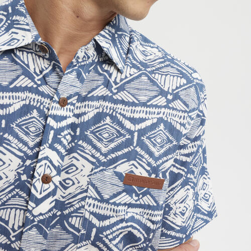 Camisa manga corta Hydroponic Azul estampada 3/6