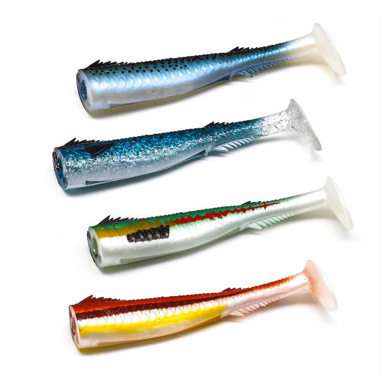 Vinilo Pesca Jigging Spinning JLC  Pack 2 Cuerpos Repuesto 80 mm Doncella #3 2/2