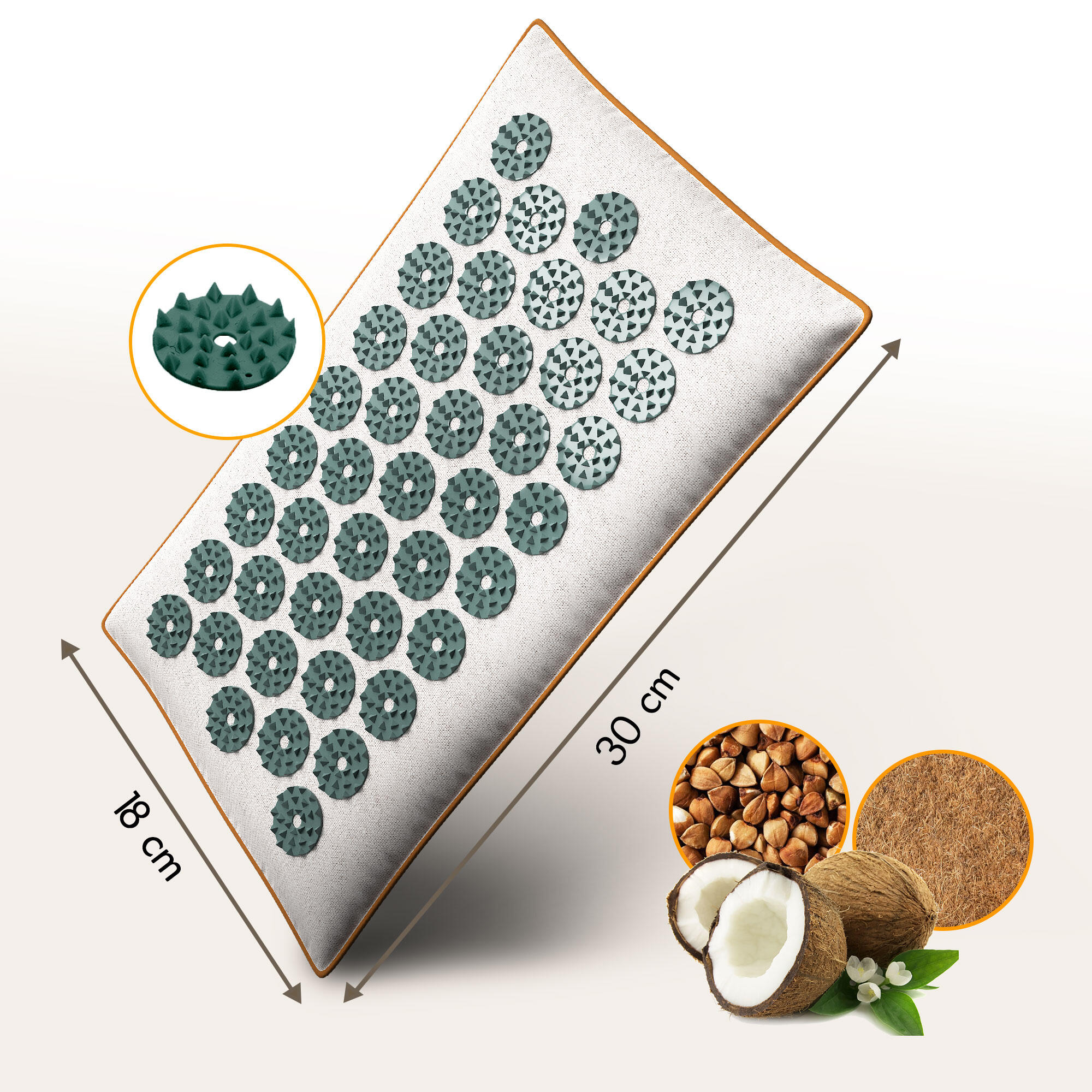 Extension de tapis d'acupression – fibres de coco et sarrasin – tapis de massage 2/7