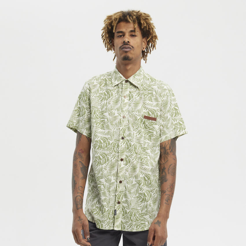 HYDROPONIC Camisa manga corta Hydroponic verde estampada