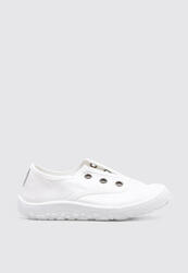Victoria Bosco Barefoot Enfant — Baskets basses blanches en textile