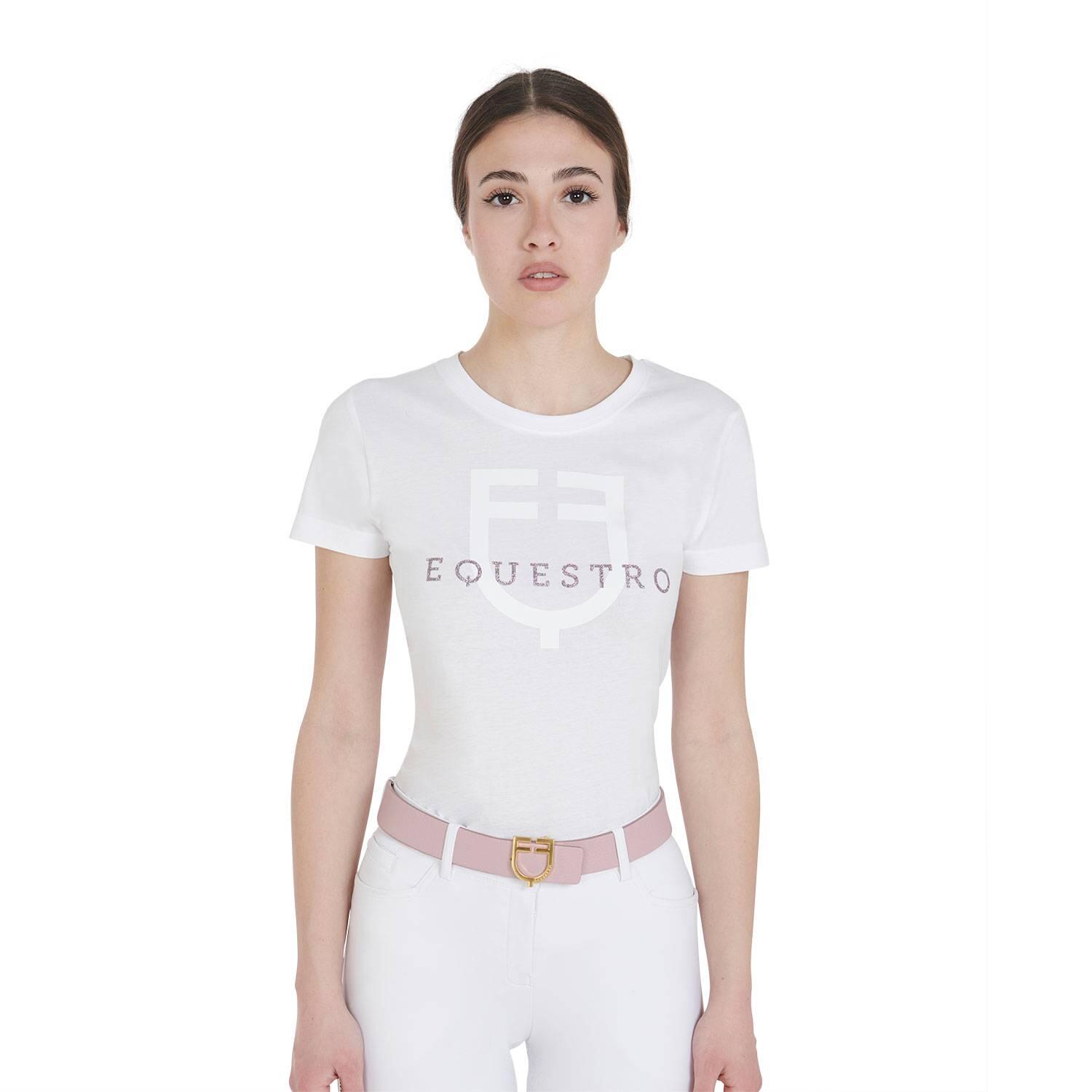 T-shirt ajusté avec logo à paillettes - Equestro 1/5