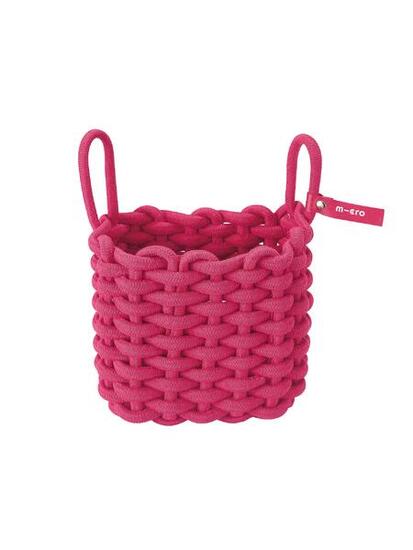 Panier rose pour trottinette