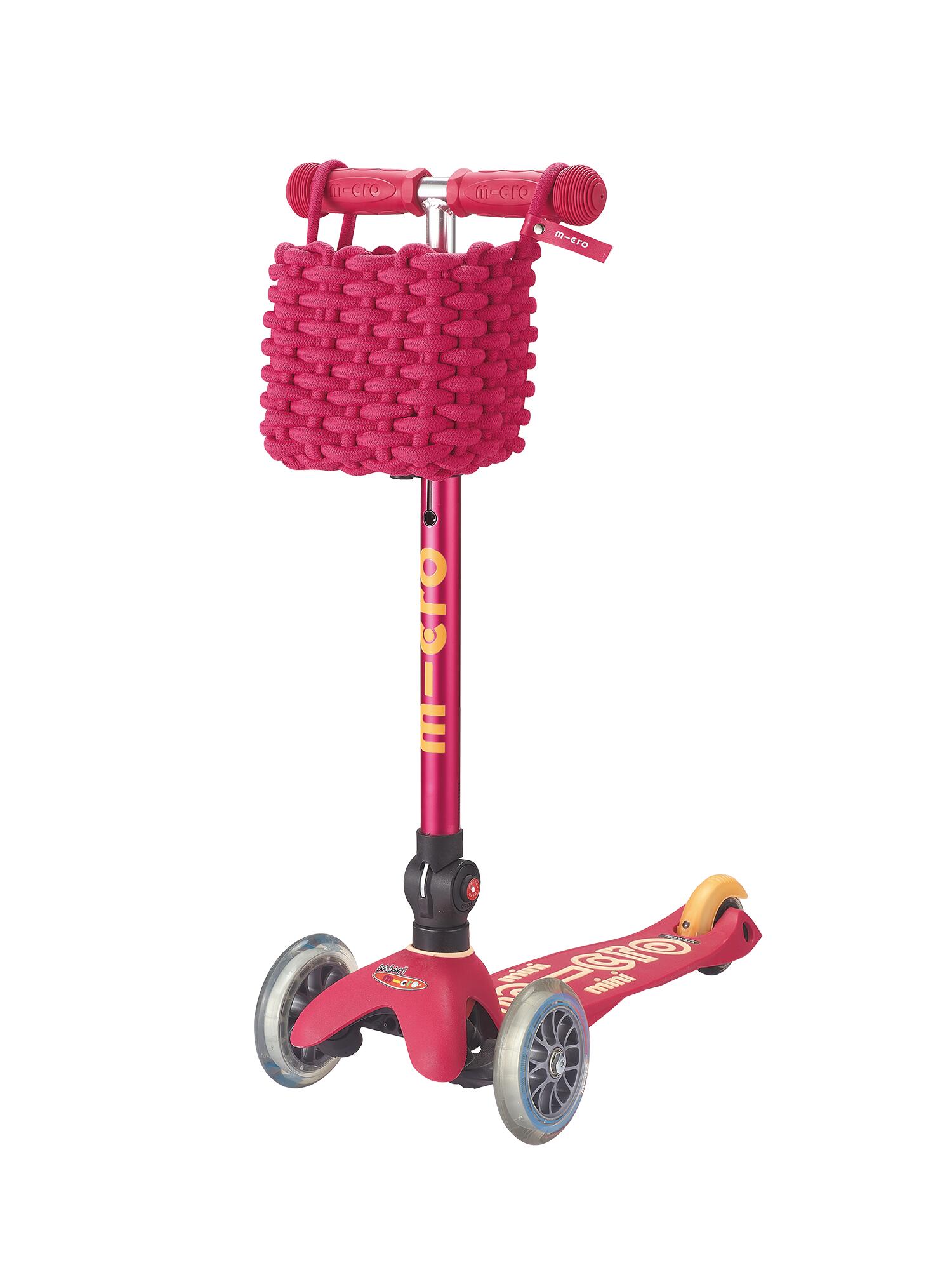 Panier rose pour trottinette 4/5