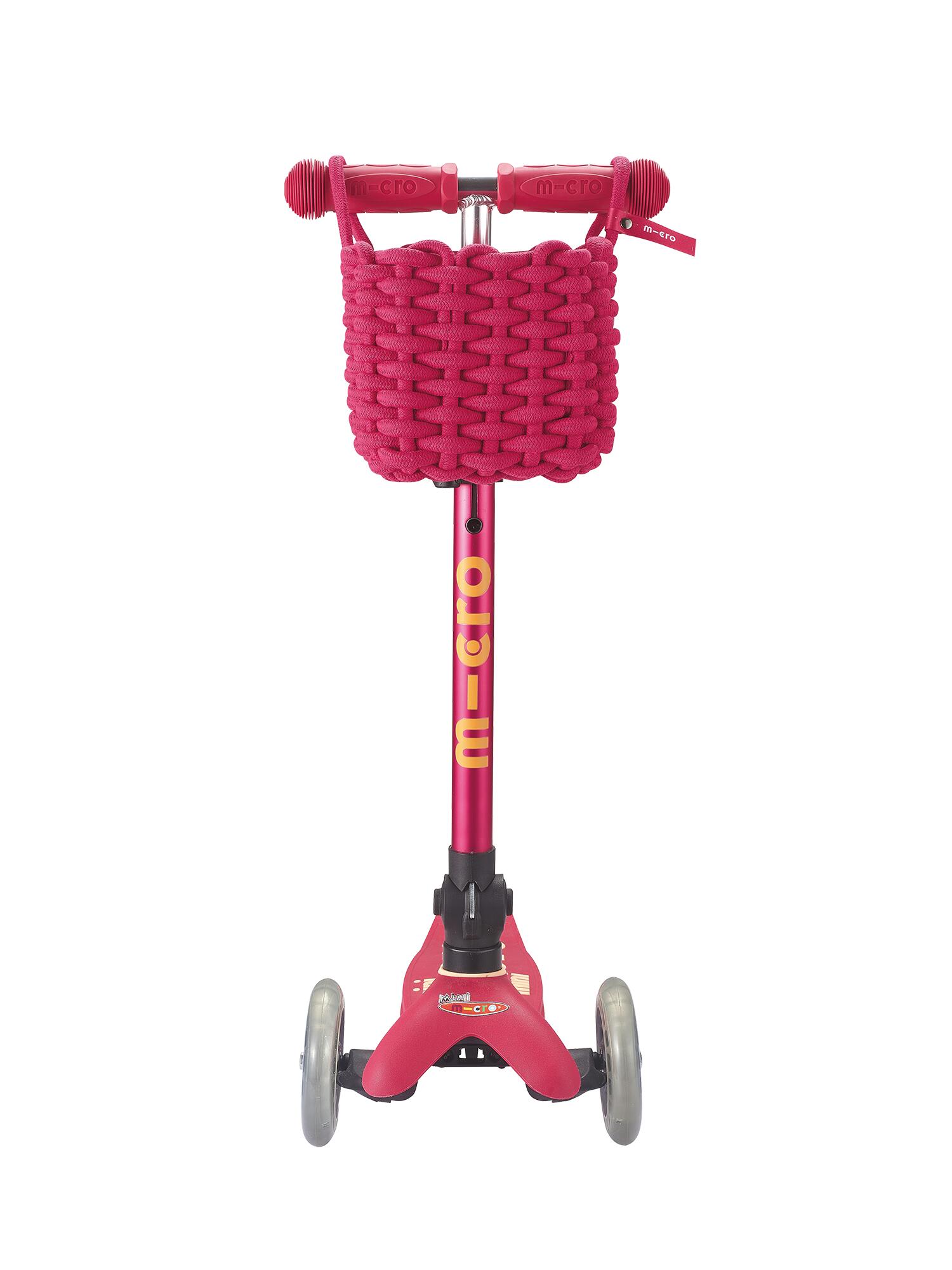 Panier rose pour trottinette 3/5