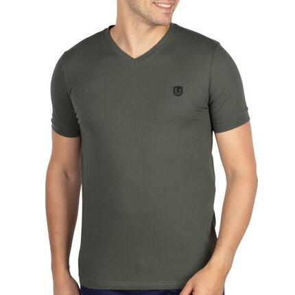 T-shirt col v slim homme