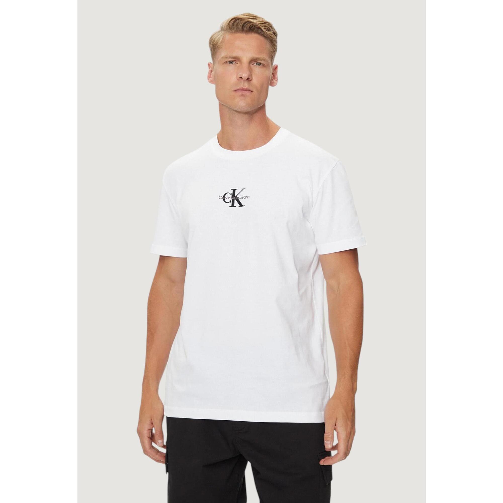 Calvin Klein - T-shirt Crop Top Monologo Tee Homme Blanc - T-shirt Crop Top - Blanc - Decathlon