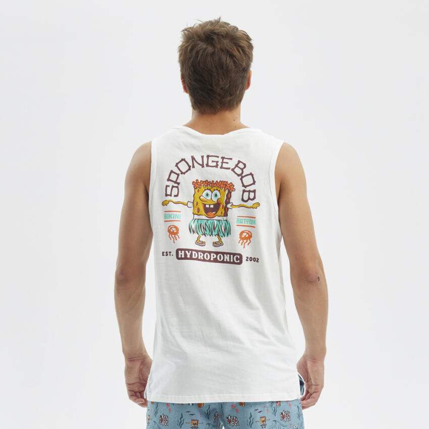 Camiseta tirantes Hydroponic Colaboración Oficial Bob Esponja blanco 1/5