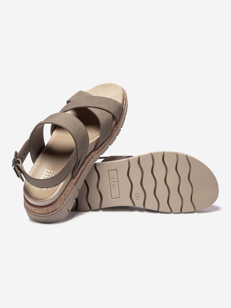 Sandales compensées Femme - ZAGARIA Taupe 4/4