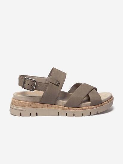 Sandales compensées Femme - ZAGARIA Taupe
