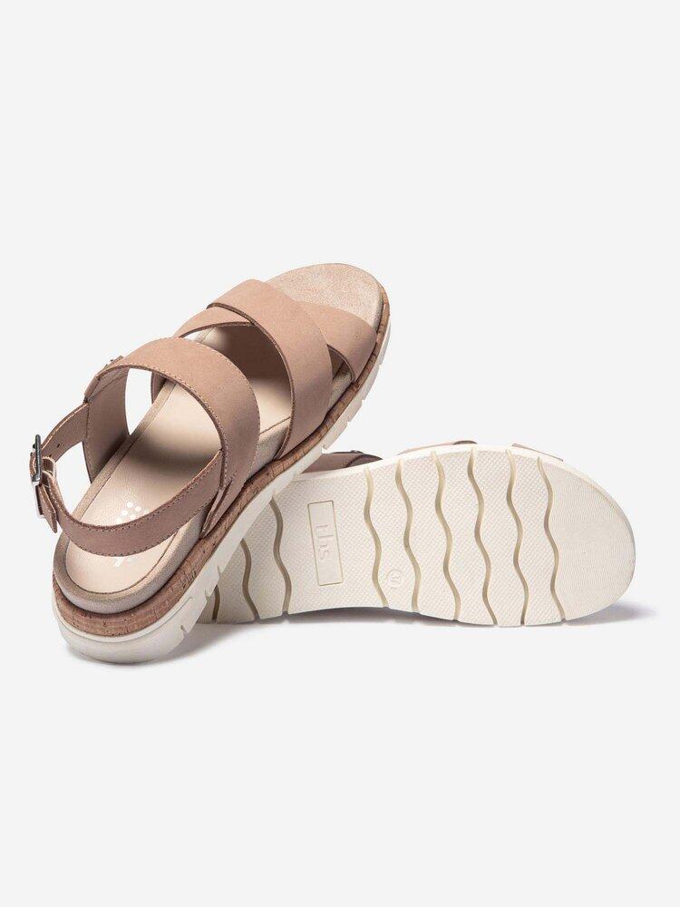 Sandales compensées Femme - ZAGARIA Beige 4/4