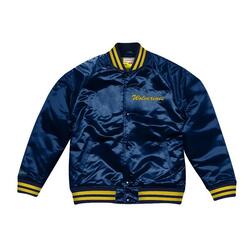 Veste NCAA Wolverines Mitchell & Ness Satin Bleu marine