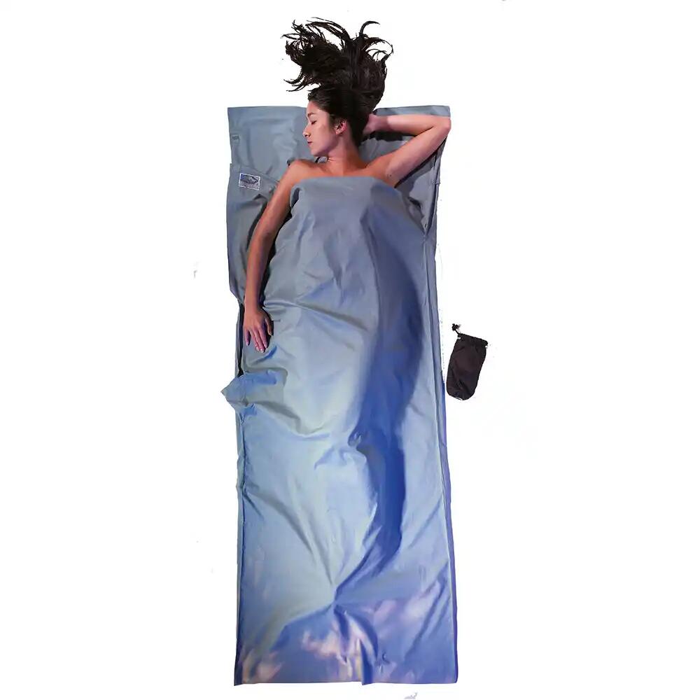 Cocoon - Drap De Voyage Cocoon Coton 100 % – Bleu Cactus - Drap De Sac De Couchage - Bleu - Decathlon