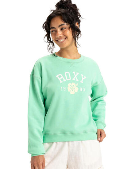 Top con cuello redondo PERFECT PLACE BRUSHED Verde Mujer