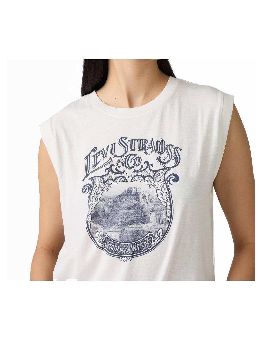 Camiseta para Mujer Levi´s Tank deco canyon Blanco 3/5
