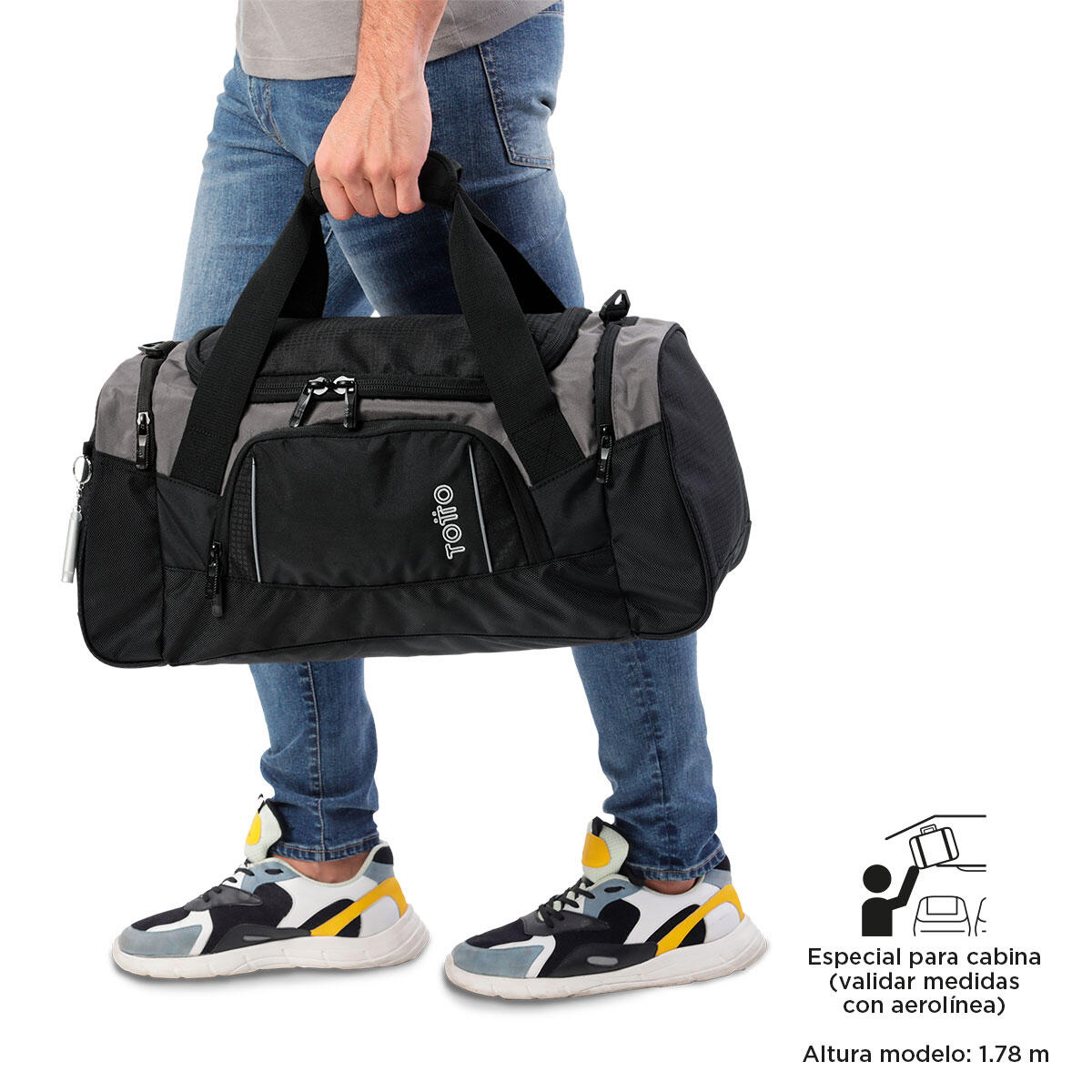 Totto Bolsa viaje Cobred Gris Poliéster 41 x 26 x 22.5 cm 3/5