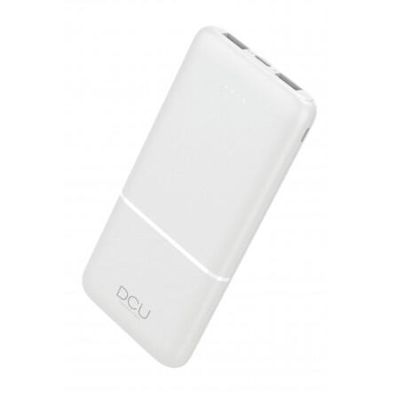 DCU TECNOLOGIC Power Bank 10.000mAh con triple salida USB blanco