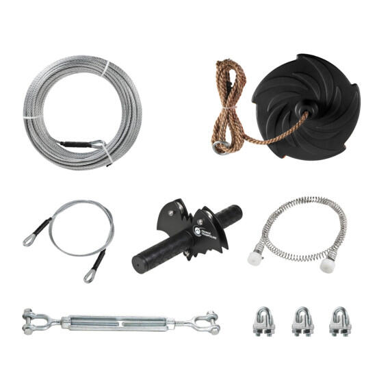 France Trampoline - Tyrolienne Bat 28m - Jusqu'à 110kg - Pour Enfants Et Grands Enfants ! - Tyrolienne - Gris|noir - Decathlon