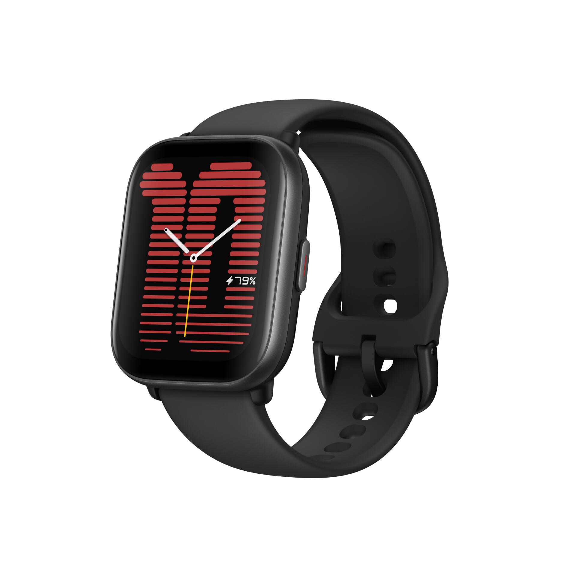 Amazfit Active Midnight Black, 42mm Smart Watch,AI Fitness  Coach,GPS,Bluetooth Call&Music, 14 Day Battery, Android &iOS 120+ Sports  Mode