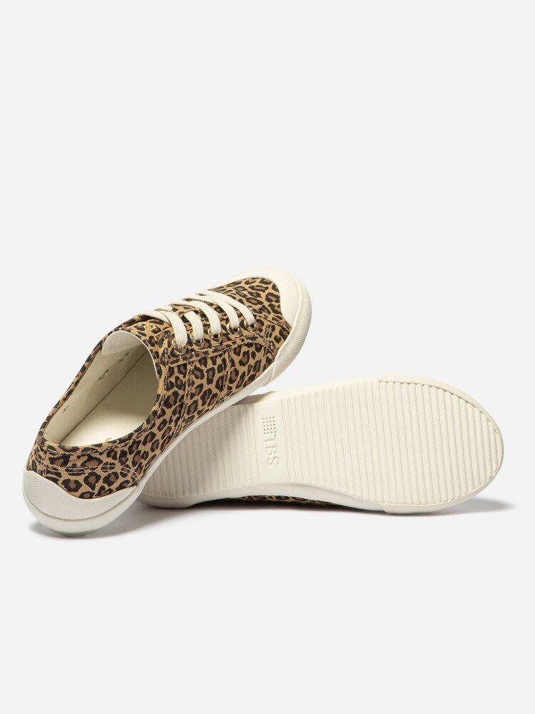 Tennis toile Femme - OPIACE Leopard Beige 4/4