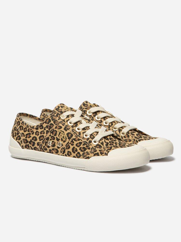 Tennis toile Femme - OPIACE Leopard Beige 2/4