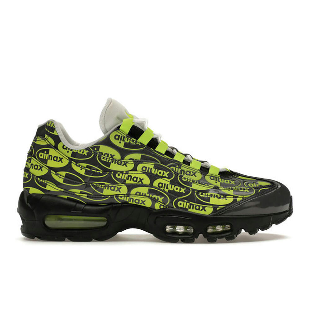 Nike - Nike Air Max 95 All-over Print Black Volt - Baskets - Vert - 44 - Decathlon