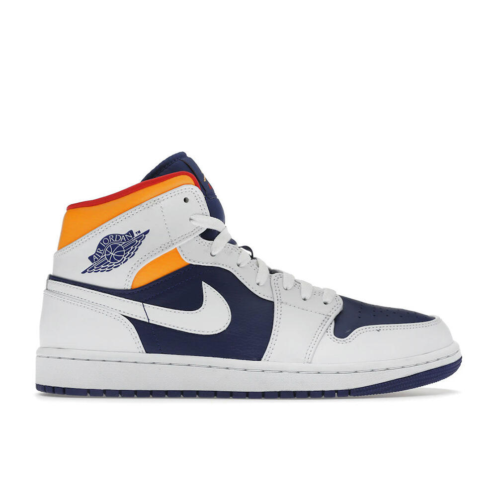 Jordan - Air Jordan 1 Mid Royal Blue Laser Orange - Baskets - Orange - 41 - Decathlon