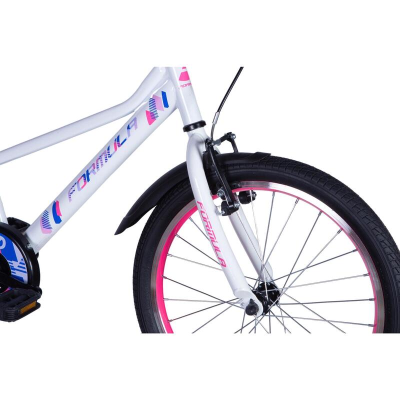 Bicicleta copii Race, 20”, 110-135 cm, 1 viteza, Alb