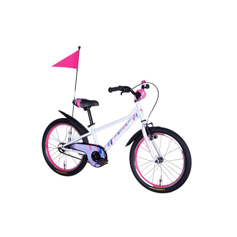 Bicicleta copii Race, 20”, 110-135 cm, 1 viteza, Alb