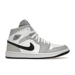 Air Jordan 1 Mid White Light Smoke Grey