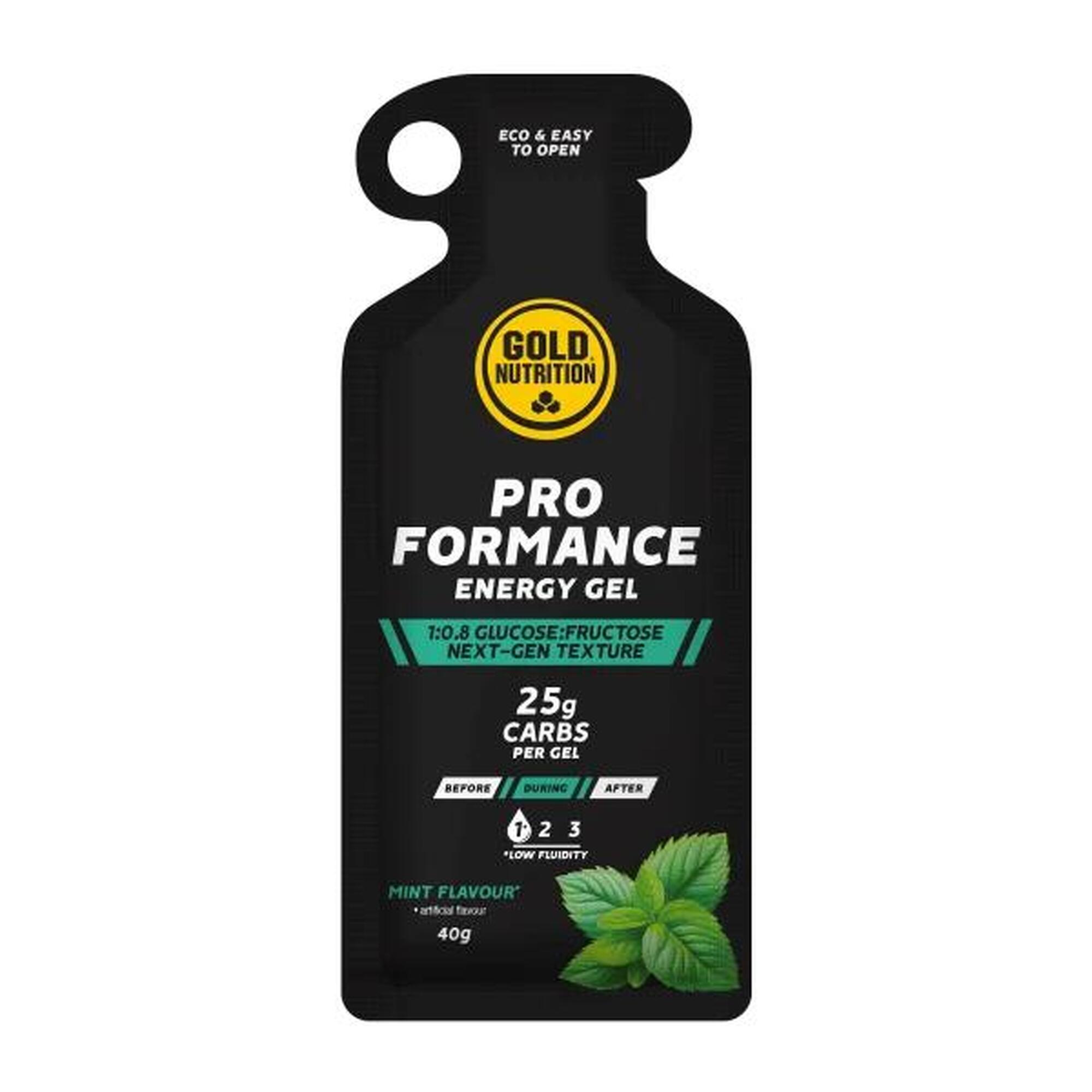 Gel energizant, Pro Formance menta, GoldNutrition, 40 g