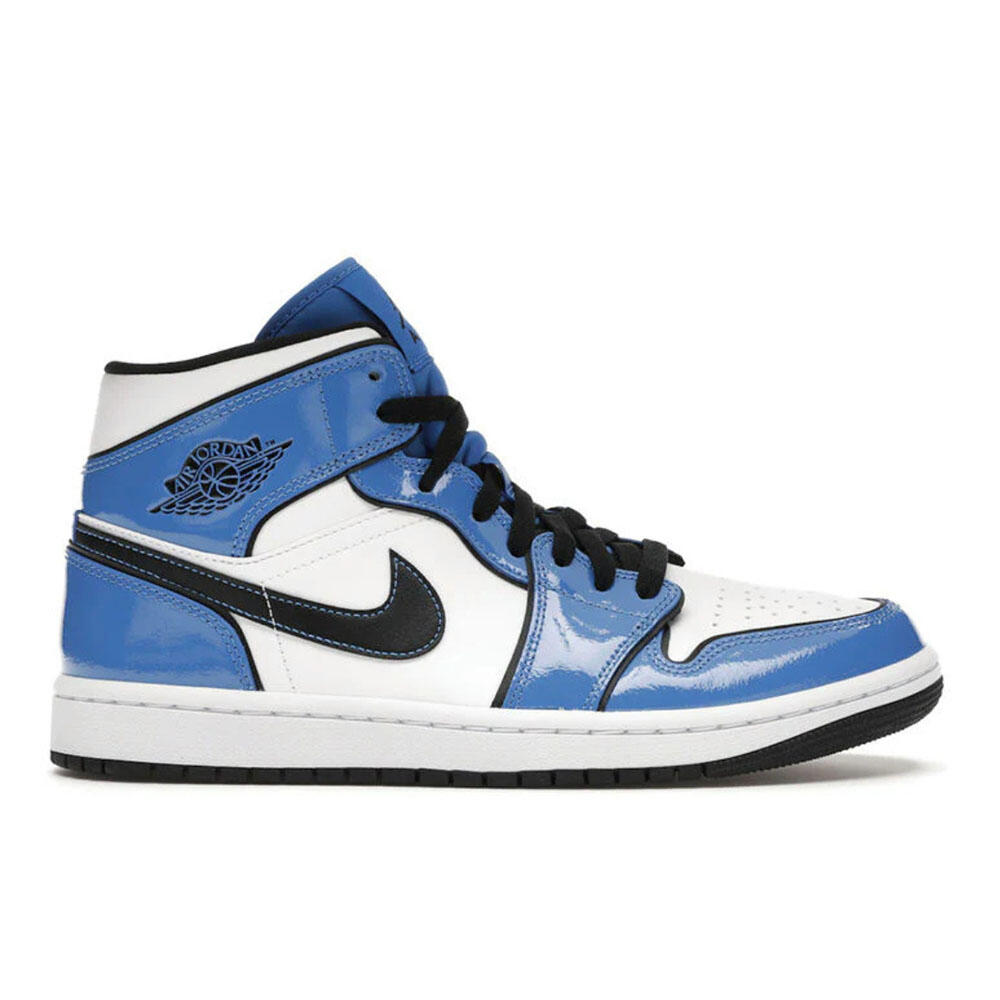 Nike - Air Jordan 1 Mid Signal Blue - Baskets - Bleu - 45 - Decathlon