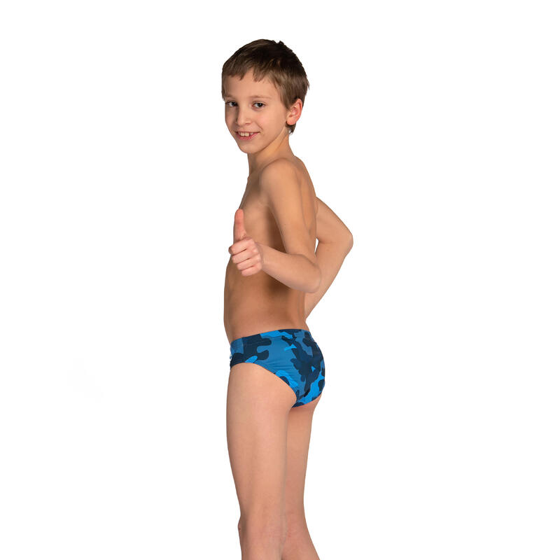 Seconde vie - Maillot de Bain Slip Enfant ARENA CAMO Bleu - EXCELLENT