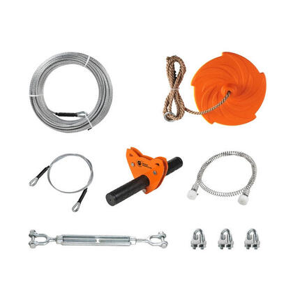 Tyrolienne de jardin Fox 28m - Jusqu'à 110kg - pour enfants et grands enfants !