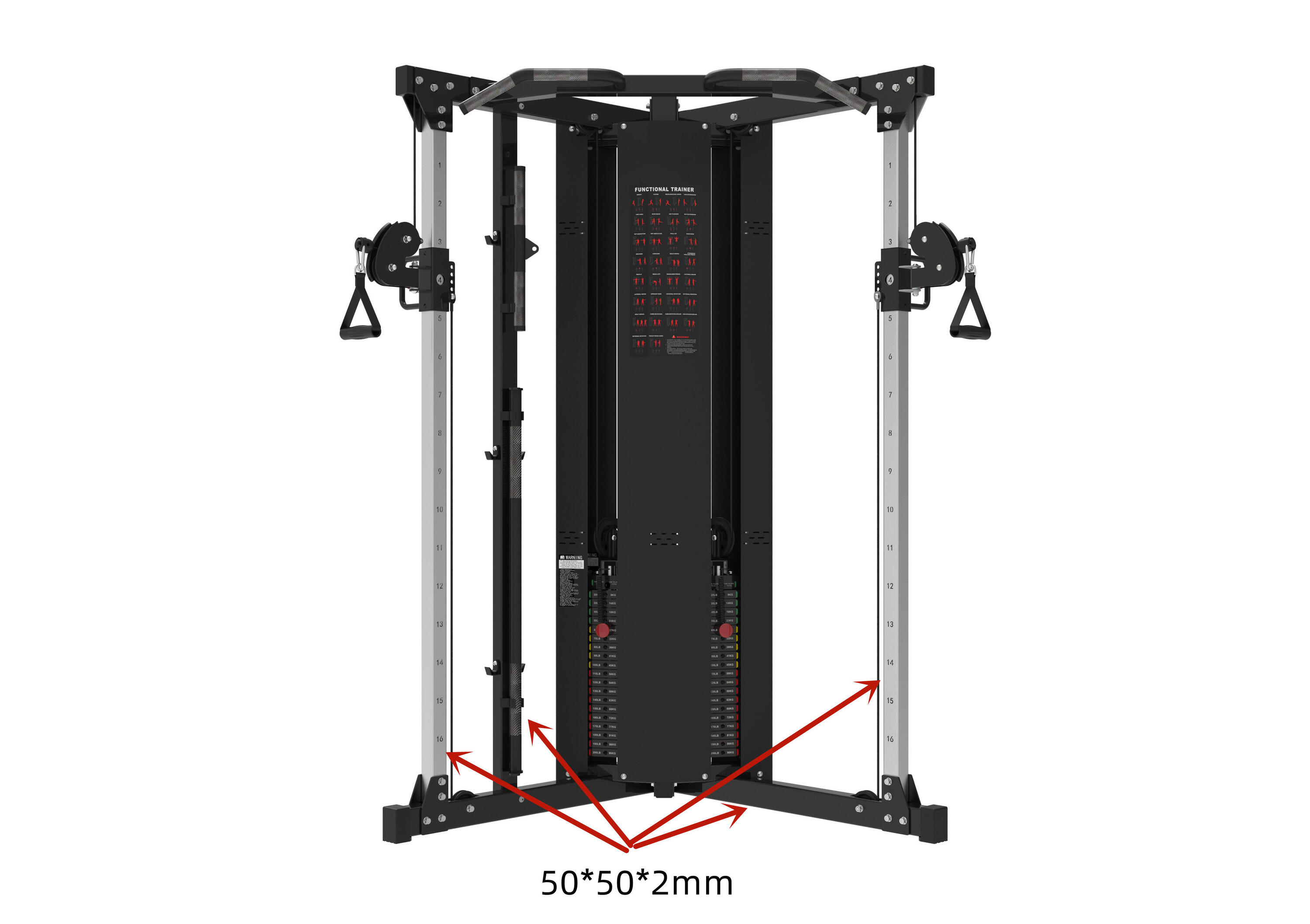 Double poulie croisée de musculation F18 Fitness Tech 5/6