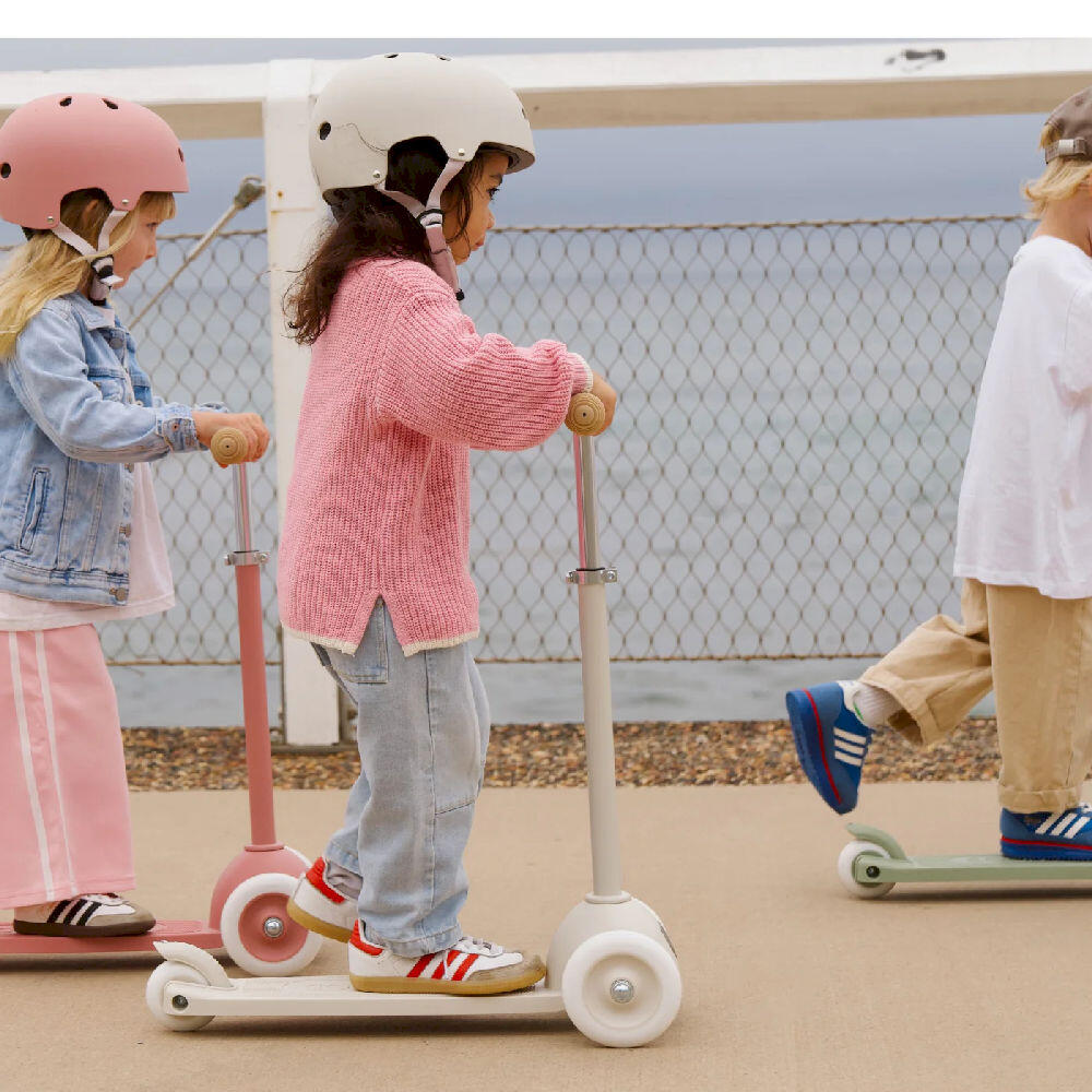 ECO Casque IVOIRE Abs Casque Enfant 3-7 Ans Protection 3/4